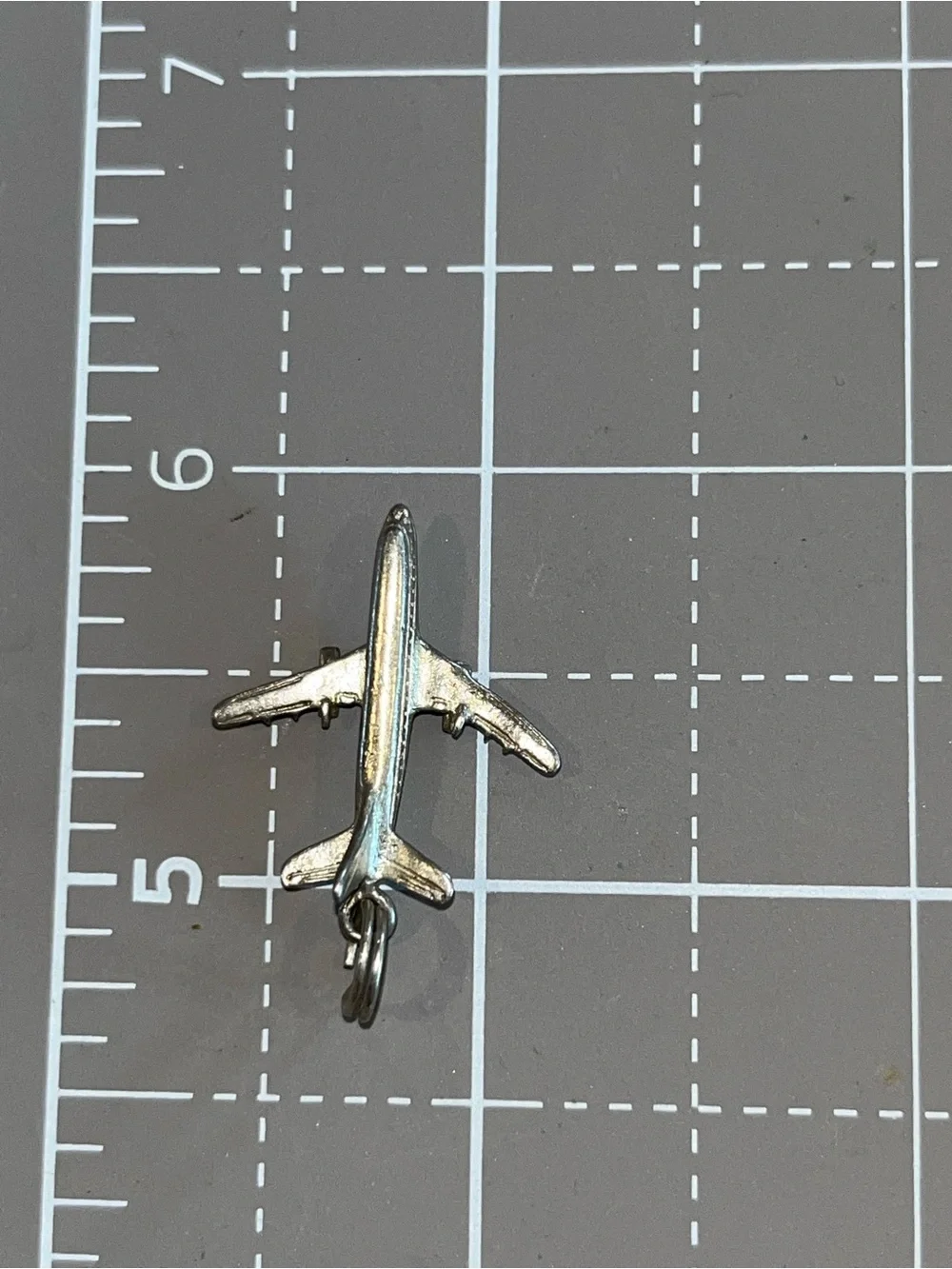 Airline airplane charm for necklace or bracelet sterling silver marked 925 EUC